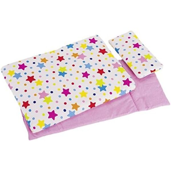 Puppenbett Zeug Stars für Puppen mit Sternenmotiv – Komplettset für kreatives Spielen