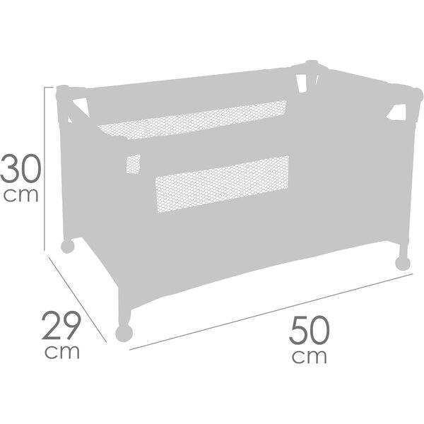 Lettino Da Viaggio Koala De Cuevas Toys per Bambole 30x50x29 cm Pieghevole