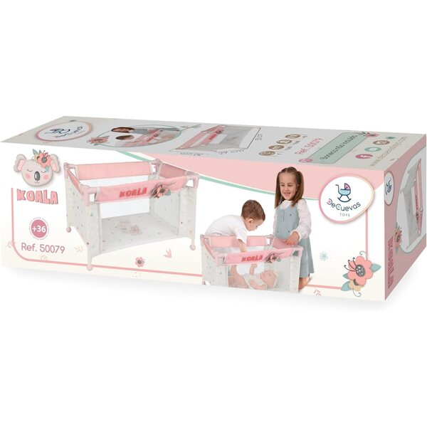 Lettino Da Viaggio Koala De Cuevas Toys per Bambole 30x50x29 cm Pieghevole