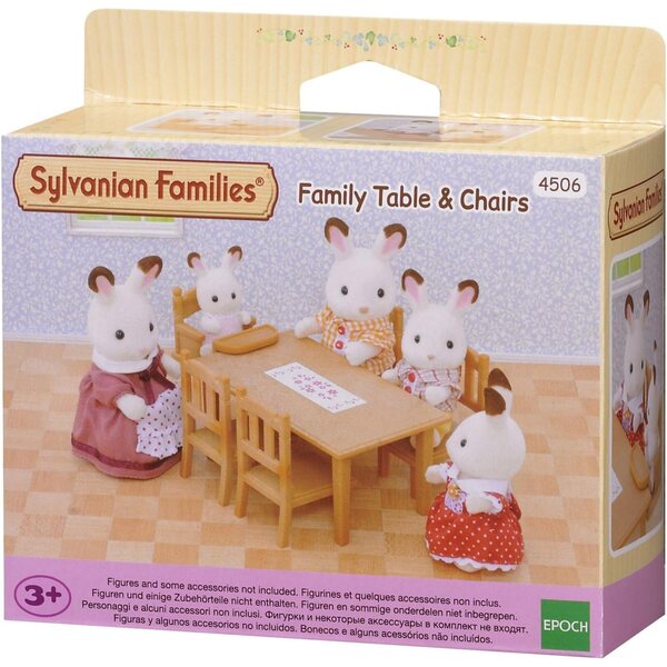 Sylvanian Families Holz-Esstisch-Set für Puppenhaus, 20 x 5,5 x 15 cm