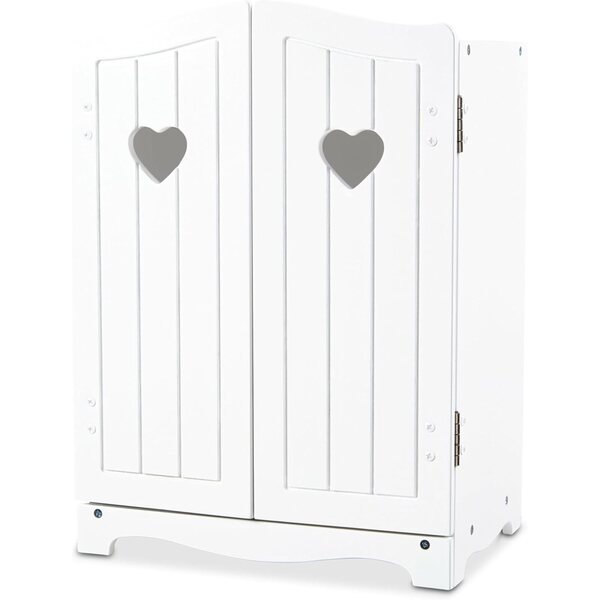 Armadio in legno bianco Melissa & Doug per bambole e peluche 44x31x21 cm