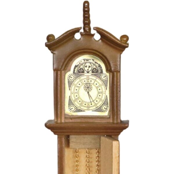 Mini Orologio a Pendolo Vintage in Legno Scala 1:12 per Arredo Casa e Ufficio