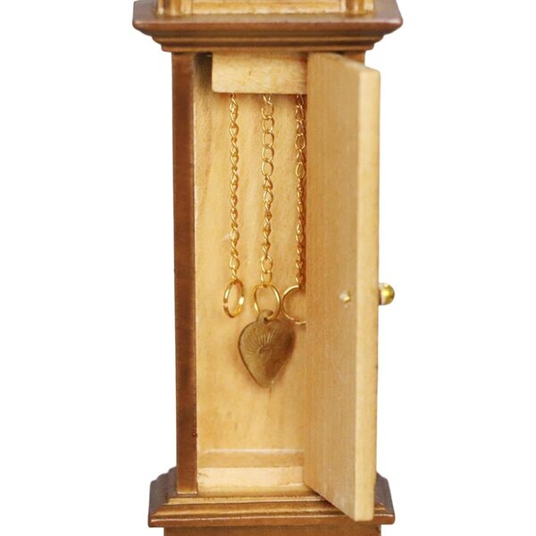 Mini Orologio a Pendolo Vintage in Legno Scala 1:12 per Arredo Casa e Ufficio
