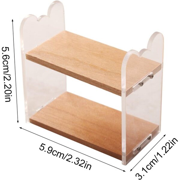 1/12 Holz-Bücherregal-Miniaturen für Puppenhäuser und Schreibtischdekorationen