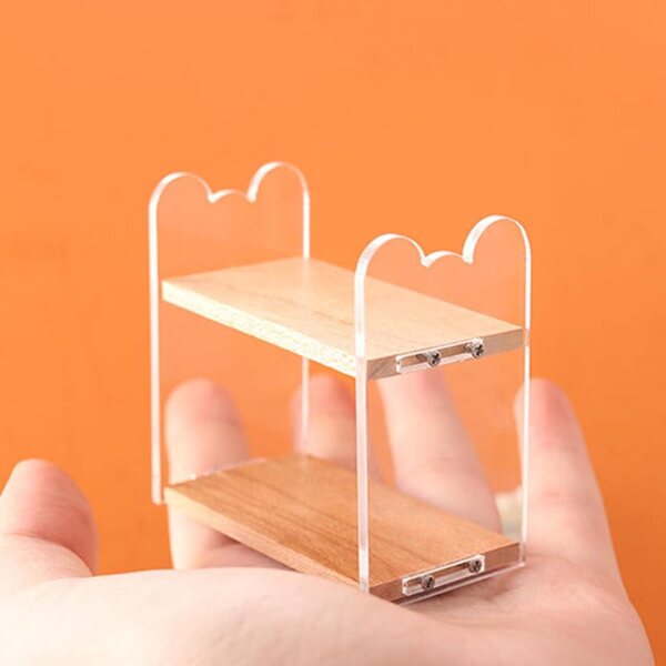1/12 Holz-Bücherregal-Miniaturen für Puppenhäuser und Schreibtischdekorationen