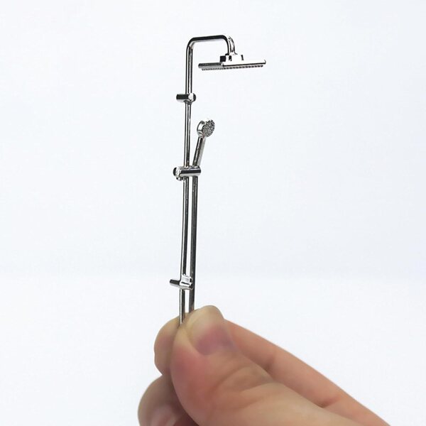 Miniatura Testa Doccia Vintage per Case delle Bambole - Decorazione Realistica in Metallo