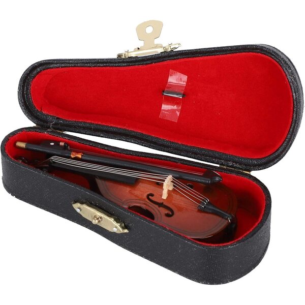 Handgefertigter dekorativer Mini-Bass aus Holz, elegante Dekoration 10 cm für Zuhause und als Geschenk