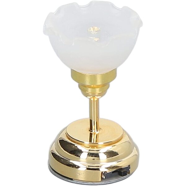 Cosiki Lampada LED a Cupola Vintage a Fiore per Casa delle Bambole Scala 1:12