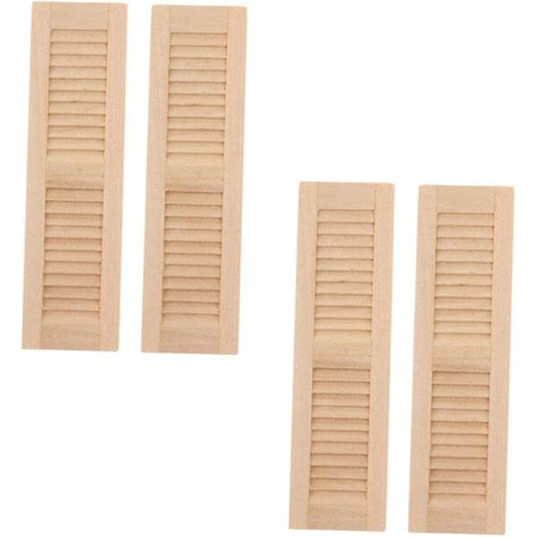 1:12 Puppenhaus Mini flexible Fensterläden aus Holz, realistische Details