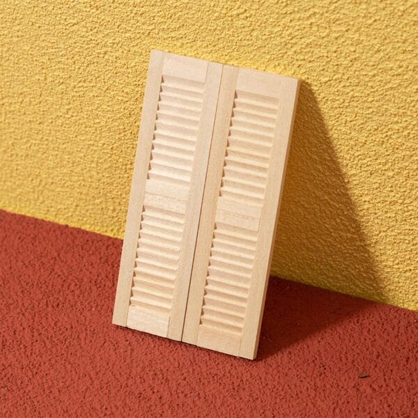 1:12 Puppenhaus Mini flexible Fensterläden aus Holz, realistische Details