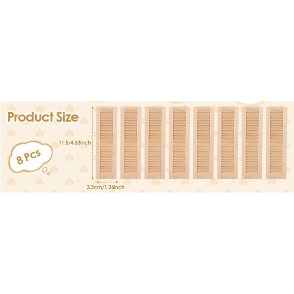 1:12 Puppenhaus Mini flexible Fensterläden aus Holz, realistische Details