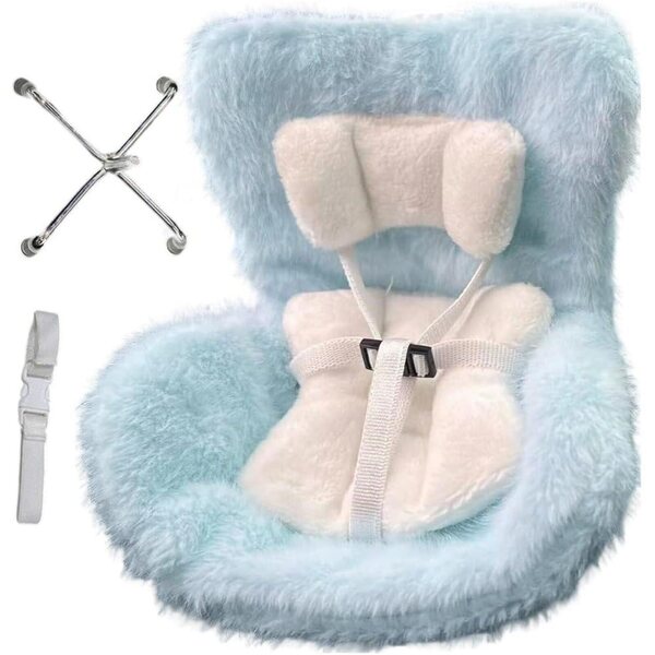 Hrippy Plüschpuppen-Autositz, Mini-Babysitz für Puppen bis 17 cm, Autozubehör