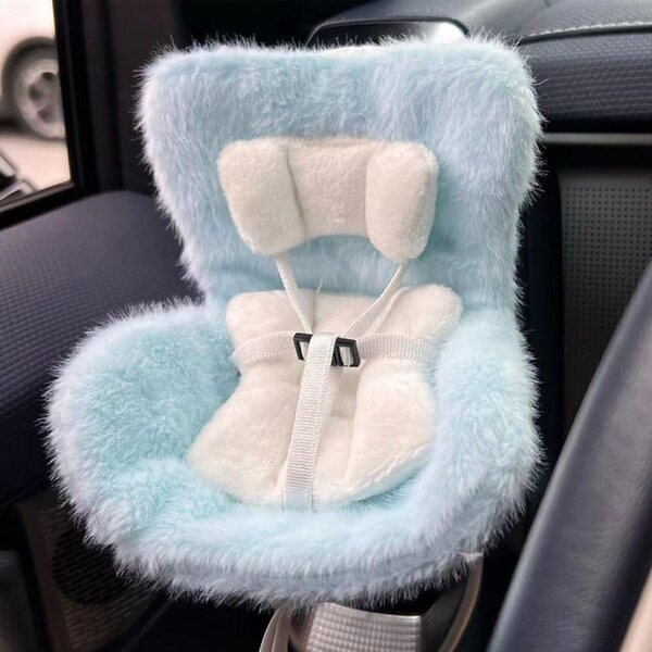 Hrippy Plüschpuppen-Autositz, Mini-Babysitz für Puppen bis 17 cm, Autozubehör