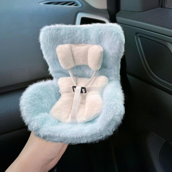 Hrippy Plüschpuppen-Autositz, Mini-Babysitz für Puppen bis 17 cm, Autozubehör