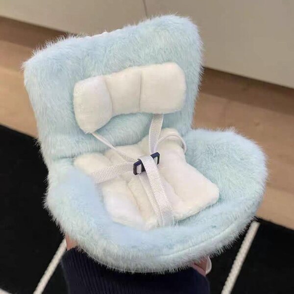 Hrippy Plüschpuppen-Autositz, Mini-Babysitz für Puppen bis 17 cm, Autozubehör