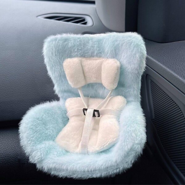 Hrippy Plüschpuppen-Autositz, Mini-Babysitz für Puppen bis 17 cm, Autozubehör