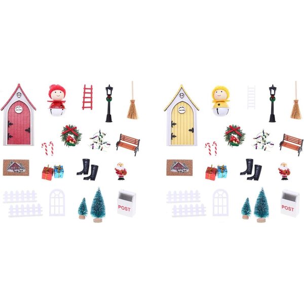 Set Miniature Magiche Fate e Gnomi per Casa delle Bambole Decorazioni Natalizie