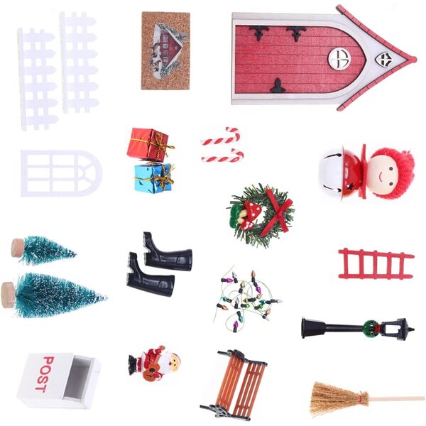 Set Miniature Magiche Fate e Gnomi per Casa delle Bambole Decorazioni Natalizie