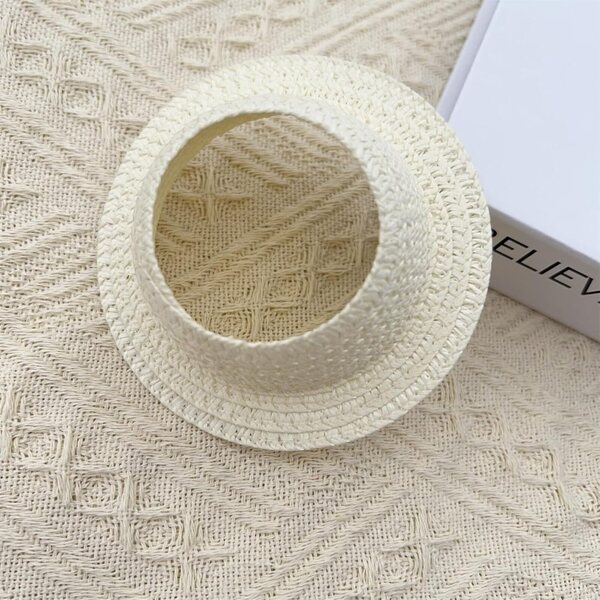 Cappello di paglia intrecciato pieghevole per bambole da 10,5 a 17 cm, 8 colori