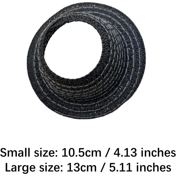 Cappello di paglia intrecciato pieghevole per bambole da 10,5 a 17 cm, 8 colori