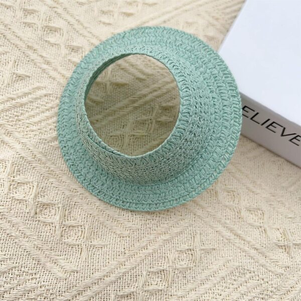 Cappello di paglia intrecciato pieghevole per bambole da 10,5 a 17 cm, 8 colori