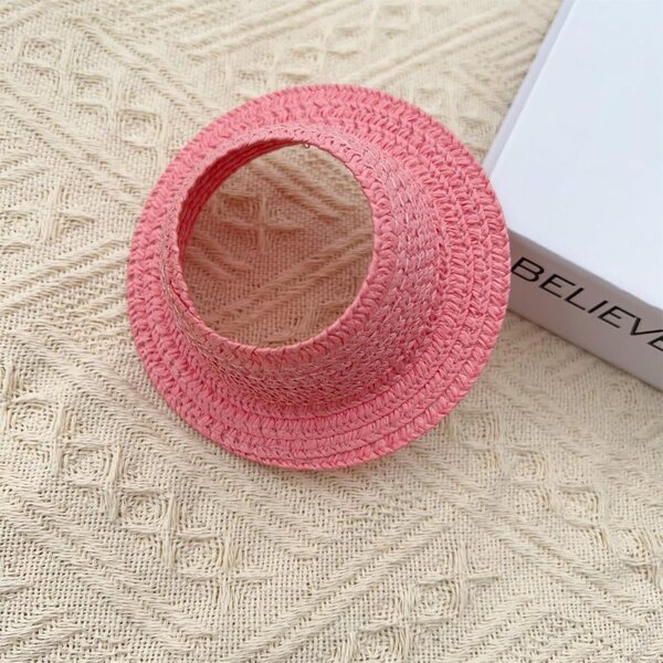 Cappello di paglia intrecciato pieghevole per bambole da 10,5 a 17 cm, 8 colori