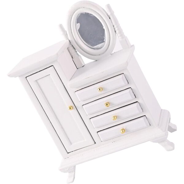 Vintage Miniatur toeletta 1:16 in Legno con Cassetti Funzionali per case delle bambole