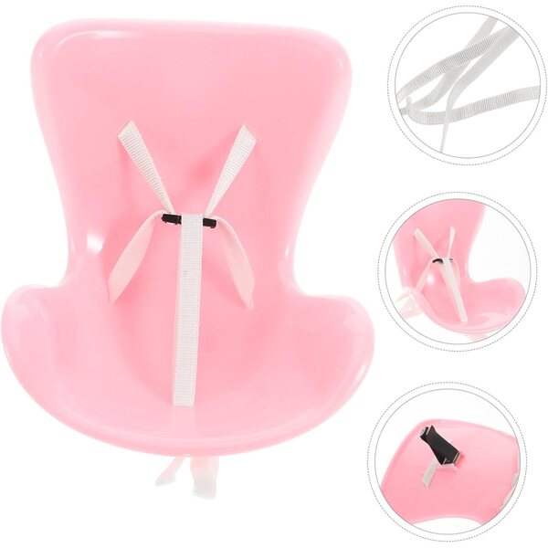STOBAZA Mini-Plüsch-Autositz für Puppen, rosa, Puppenhaus-Zubehör