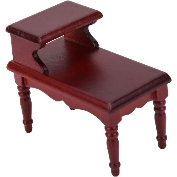 Mini Tavolo da Tè in Legno per Casa delle Bambole 1:12, Elegante Arredamento Portatile