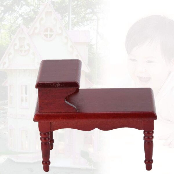 Mini Tavolo da Tè in Legno per Casa delle Bambole 1:12, Elegante Arredamento Portatile