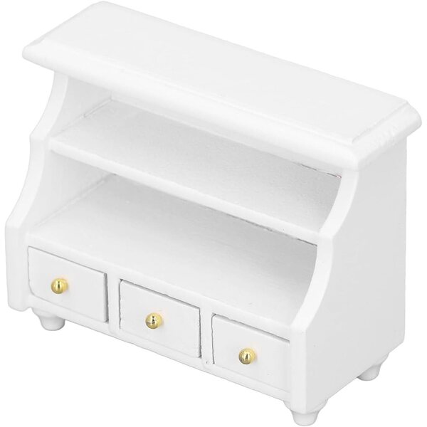 1:12 Miniatur-Badezimmerschrank aus Holz mit funktionierenden Schubladen für Puppenhäuser