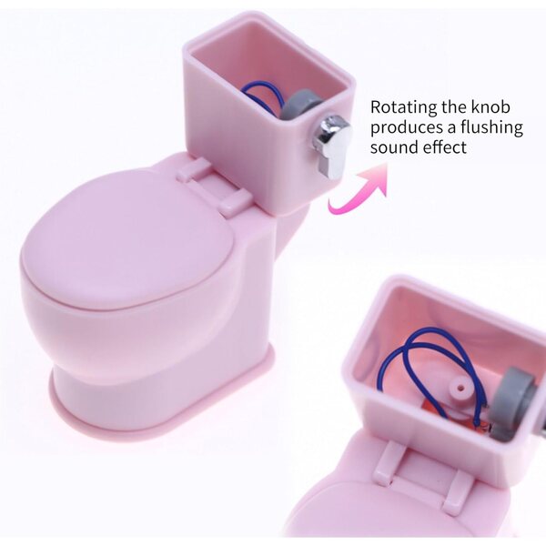 Vintage Toiletten-Miniaturmodell für Puppenhäuser 1:12 – realistisches Zubehör