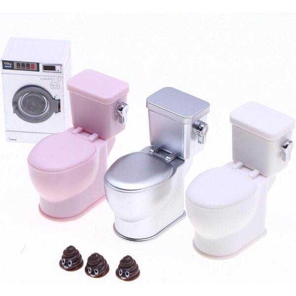 Vintage Toiletten-Miniaturmodell für Puppenhäuser 1:12 – realistisches Zubehör