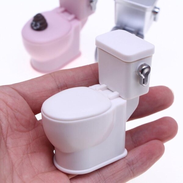 Vintage Toiletten-Miniaturmodell für Puppenhäuser 1:12 – realistisches Zubehör