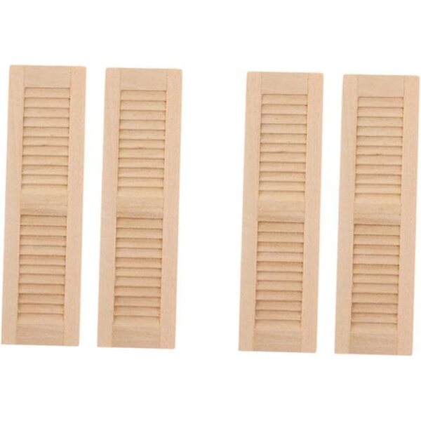 Jalousie-Miniaturen aus Holz für Puppenhäuser 1:12, realistisches Fenster