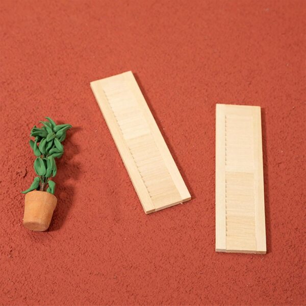 Jalousie-Miniaturen aus Holz für Puppenhäuser 1:12, realistisches Fenster
