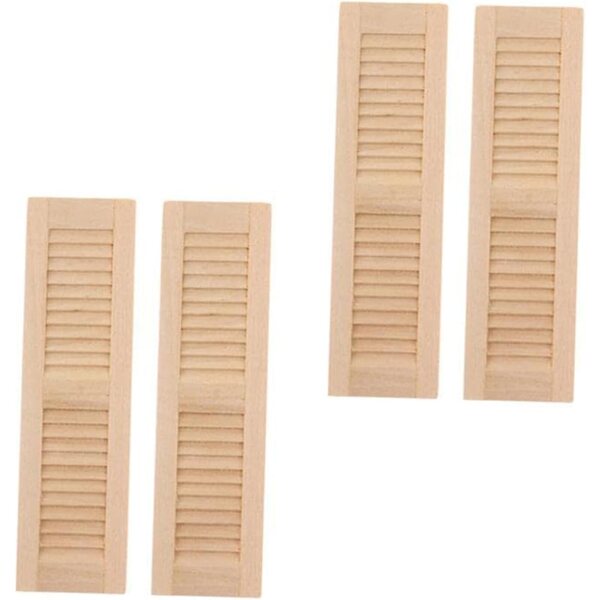 Jalousie-Miniaturen aus Holz für Puppenhäuser 1:12, realistisches Fenster