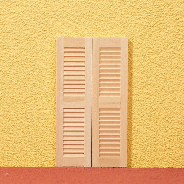 Jalousie-Miniaturen aus Holz für Puppenhäuser 1:12, realistisches Fenster