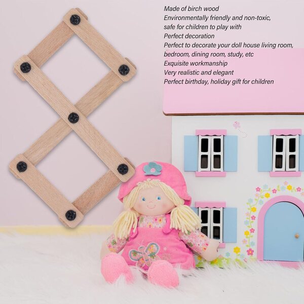Mensola da Parete Miniatura in Legno di Betulla per Casa delle Bambole Scala 1/12