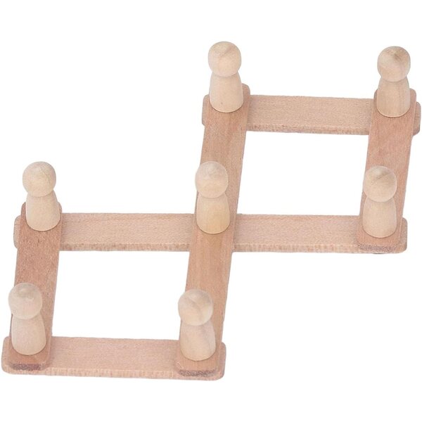 Mensola da Parete Miniatura in Legno di Betulla per Casa delle Bambole Scala 1/12