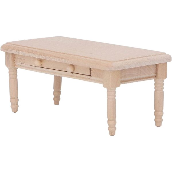 Esstisch aus Holz für Puppenhäuser im Maßstab 1:12, elegant und widerstandsfähig