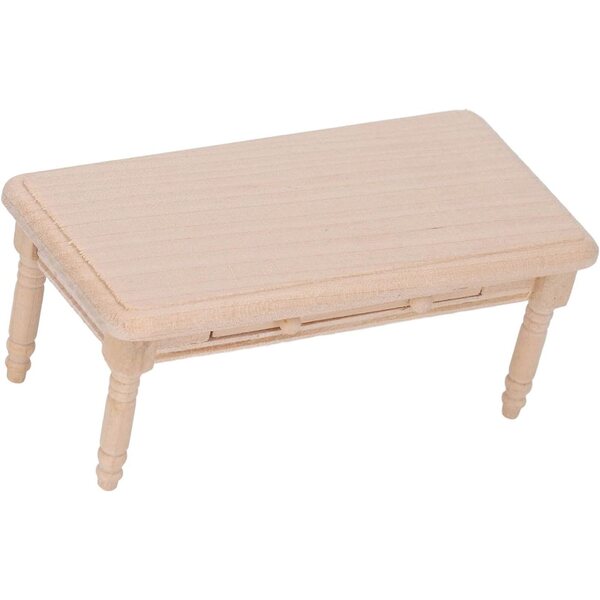 Esstisch aus Holz für Puppenhäuser im Maßstab 1:12, elegant und widerstandsfähig