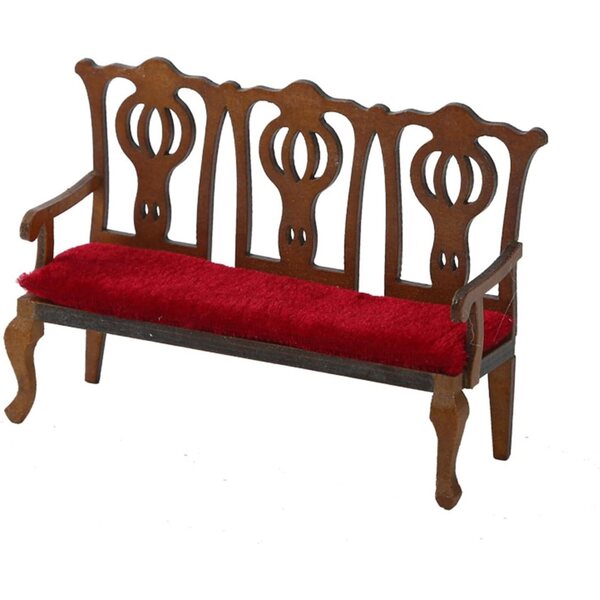 Miniatura Sedia Divanetto in Legno per Case delle Bambole 1:12 - Eleganza e Stile