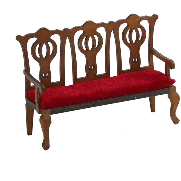 Miniatura Sedia Divanetto in Legno per Case delle Bambole 1:12 - Eleganza e Stile