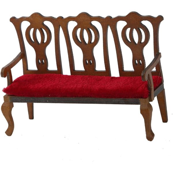 Miniatura Sedia Divanetto in Legno per Case delle Bambole 1:12 - Eleganza e Stile