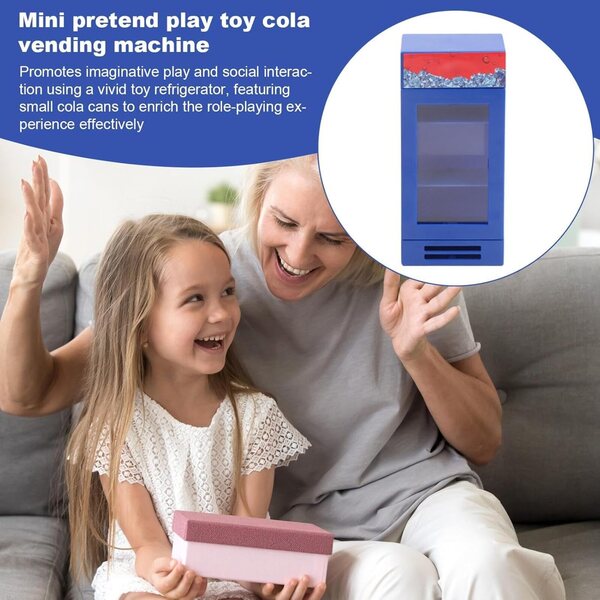 Mini frigorifero giocattolo a forma di distributore Cola, ideale per giochi di ruolo e decorazioni