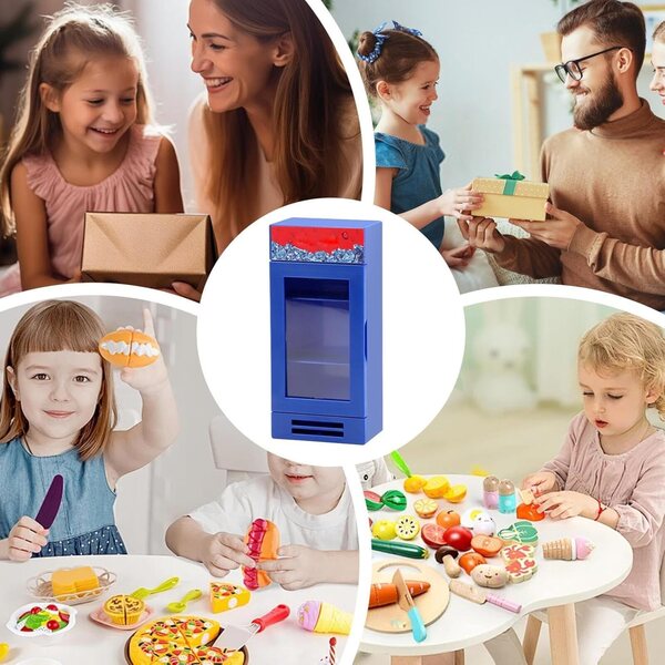 Mini frigorifero giocattolo a forma di distributore Cola, ideale per giochi di ruolo e decorazioni