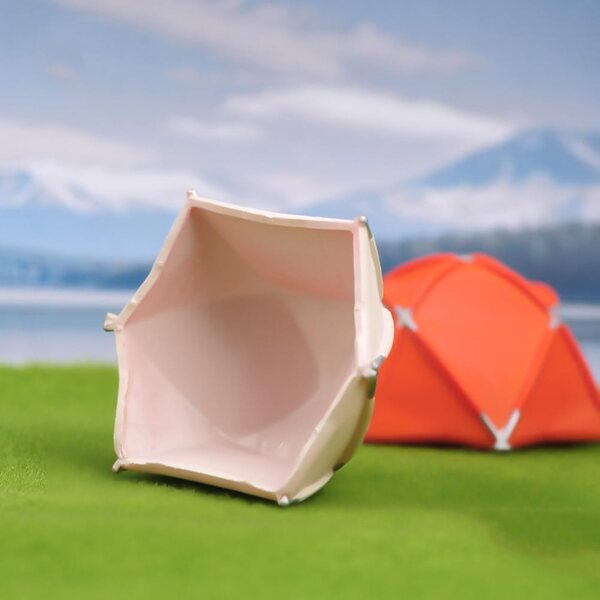 AMITD 1/18 Miniatur-Campingzelt für modernes Puppenhaus-Zubehör