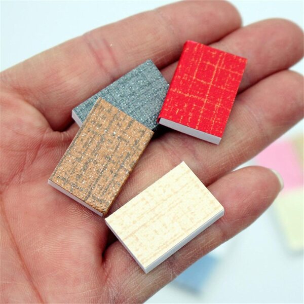 libri in miniatura 1:12 per case delle bambole, 4 pezzi decorativi antichi realistici