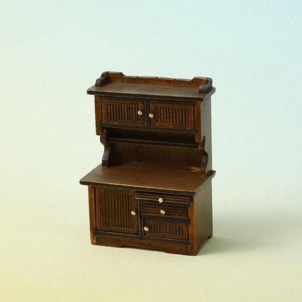 Miniatur-Sideboard aus Holz 1:16 für Puppenhäuser, elegante dekorative Möbel